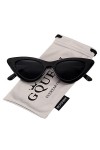 GQUEEN Lunette de Soleil Femme Vintage au style des yeux de chat, les lunettes offrent une protection contre les rayons UV et