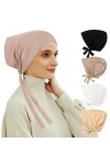 VGMANNTA Bonnet Hijab Bonnet Turban Bonnet Hijab Femme Bonnet sous Hijab Hijab Foulard Femme Musulmane Bonnet Turban Femme Hi