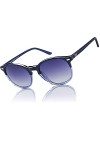DUCO Lunettes de Soleil Femme Polarisées Mode Rétro Vintage la Protection UV 400 pour Conduire Voyager DC1230 Bleu clair 