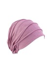 LSGGTIM Lot de 3 bonnets turban pour femme - Bonnet de chimio - En coton - Pour femme - Pour le cancer et la perte de cheveux