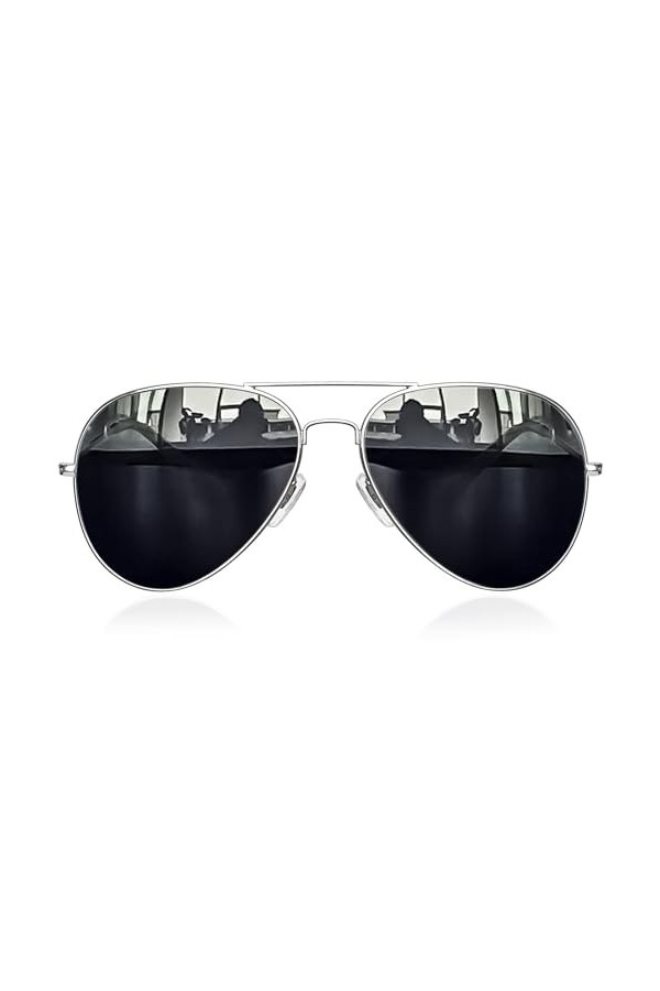 KANASTAL Lunettes de Soleil Polarisée pour Homme et Femme 100% Anti UV400 Lunettes de Soleil Métal Classiques Lunettes de Sol