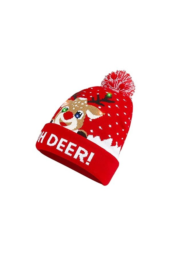 Diealles Shine Bonnet Noel Lumineux, Hiver Bonnet Beanie, Chaud Chapeau Tricoté, Bonnet en Tricot pour Unisex Costume Décorat