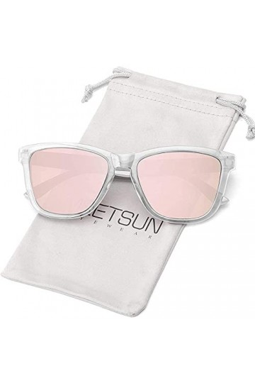 MEETSUN Lunettes de soleil polarisées pour femmes, hommes, style design rétro classique noir, 54 