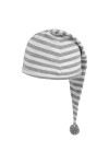 Lipodo Bonnet de Couchage Blanc de 56 cm de Long - Hommes et Femmes - Bonnet de Nuit en Coton - Chapeau Pompom - Taille Uni