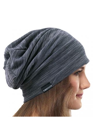 VECRY Femmes Slouchy Bonnet Mince Été Calotte Turban Doux Dormir Chimio Chapeaux 1 Noir 