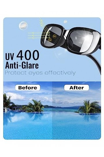 Becellen 4 Pièces Lunettes de Soleil Vintage, Mode Rectangulaire Coloré Lunettes de Soleil Protection UV 400 Pour Femme Homme