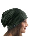 VECRY Femmes Slouchy Bonnet Mince Été Calotte Turban Doux Dormir Chimio Chapeaux 1 Noir 
