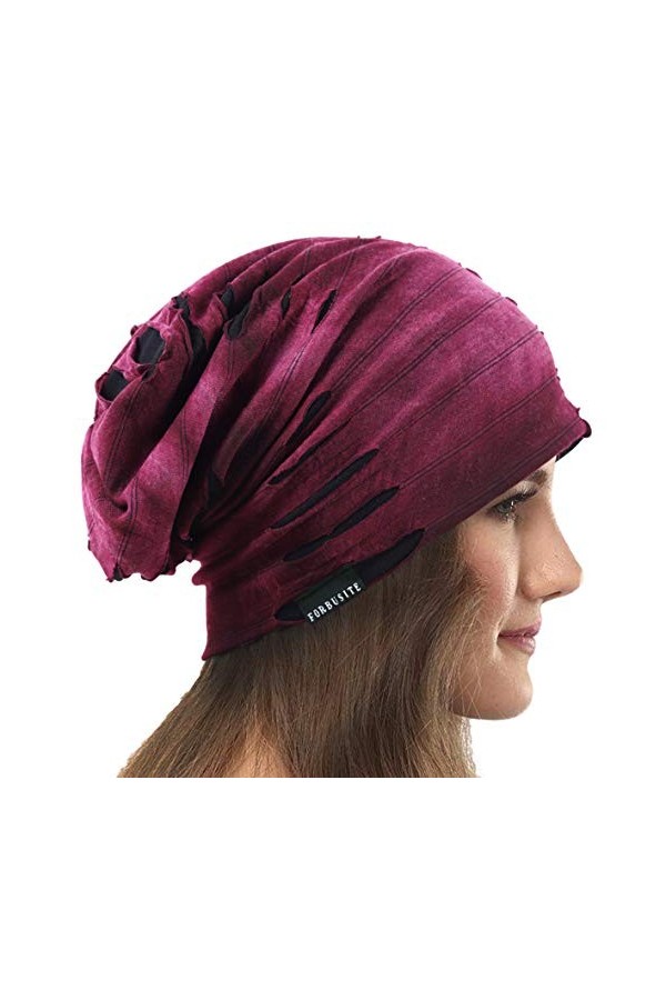 VECRY Femmes Slouchy Bonnet Mince Été Calotte Turban Doux Dormir Chimio Chapeaux 1 Noir 