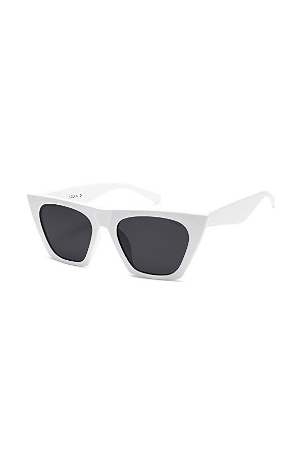 SOJOS Lunettes De Soleil Rétro Œil de chat Polarisé Pour Les Femmes Style de mode Sunnies Bella SJ2115 Avec C1 Monture Noir/V