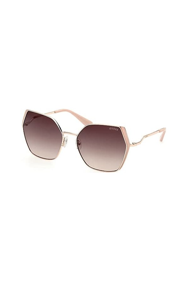 GUESS Femme GU7843 Lunettes de Soleil, Shiny Rose Gold, 61