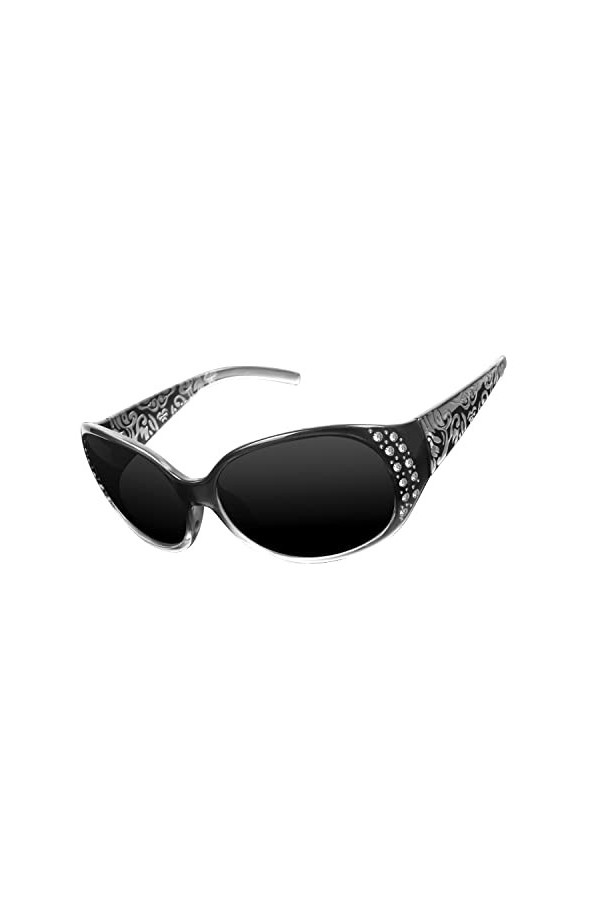 LVIOE Lunettes de Soleil Femme Polarisées Mode Rétro Vintage la Protection UV 400