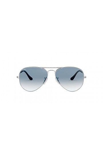 Ray-Ban - Lunettes de Soleil - RB3025 Aviator Metal Aviator Polarisée 58 mm, Argent Argento , 55 mm