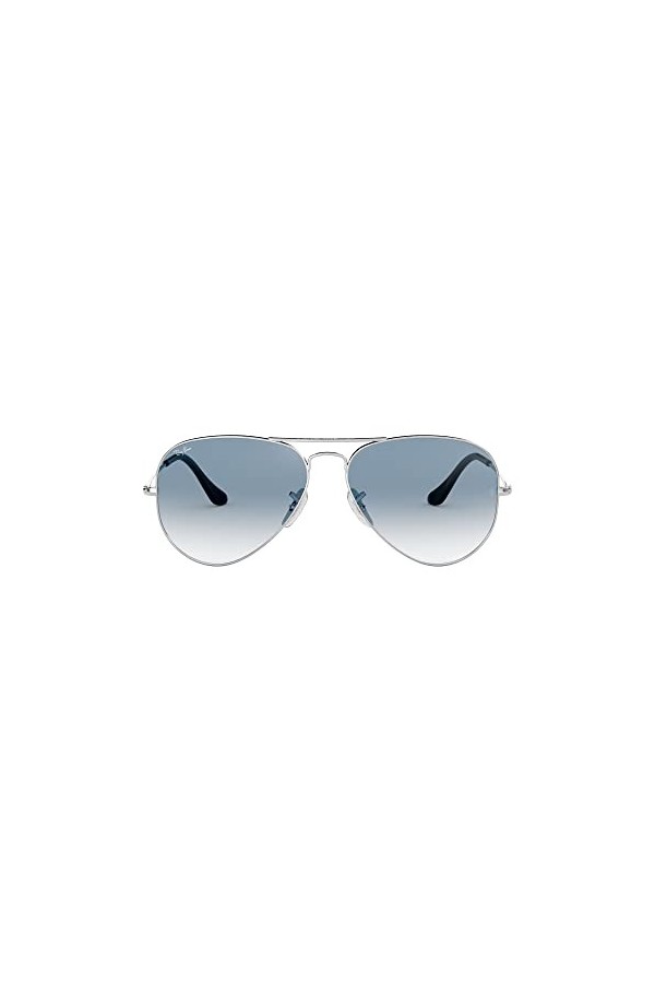 Ray-Ban - Lunettes de Soleil - RB3025 Aviator Metal Aviator Polarisée 58 mm, Argent Argento , 55 mm