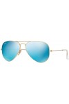 Ray-Ban - Lunettes de Soleil - RB3025 Aviator Metal Aviator Polarisée 58 mm, Argent Argento , 55 mm