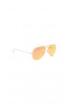 Ray-Ban - Lunettes de Soleil - RB3025 Aviator Metal Aviator Polarisée 58 mm, Argent Argento , 55 mm