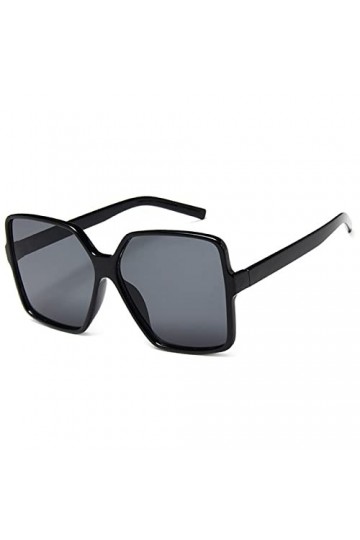 Dollger Lunettes de soleil carrées surdimensionnées pour femme, grand et large, tendance, pour homme, protection UV 100% unis