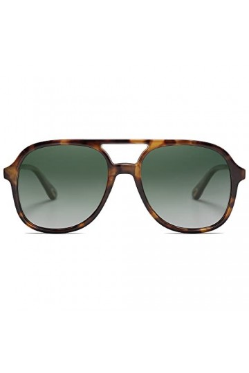 SOJOS Lunettes de Soleil Homme Polarisées Femme Carrées Rétro Vintage à Double Pont Rectangulaire Unisexe Lunettes de Soleil 