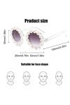 CUHZA Lunettes de soleil pour femmes, lunettes de soleil rondes marguerites classiques nobles femmes/hommes belles lunettes d