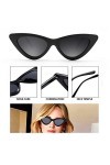 Lunettes de Soleil Oeil Chat Femme Rectangulaire 4pcs Yeux Pour Femmes Lunette Rétro Petit Cadre Classique Protection UV Tria