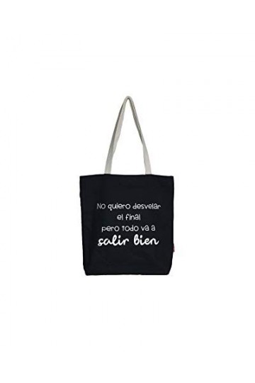 Econanos Hellobags2019 Sac de Plage, 38 cm, Noir Negro 