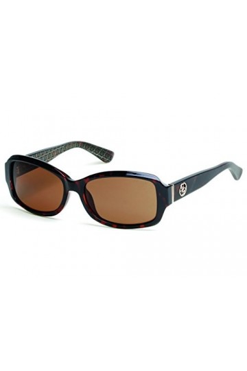 Guess GU 7410 Montures de Lunettes, Marron Dark Havana/Brown , 55 Femme
