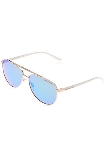 Michael Kors Hvar 104525 59 Montures de Lunettes, Blanc Rose Gold White/Blue Mirror , Femme