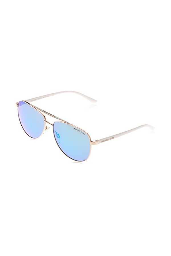 Michael Kors Hvar 104525 59 Montures de Lunettes, Blanc Rose Gold White/Blue Mirror , Femme