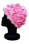 Blue Reef Leo Floral Bonnet de bain classique rétro 3D Pétale de fleur Uni Joli Élégant Vintage Bonnet de bain Taille unique 