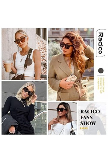 Lunettes de soleil tendance œil de chat pour femme – Lot de 2 lunettes de soleil carrées surdimensionnées style œil de chat v