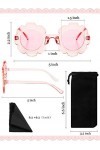 5 Paires Lunettes de Soleil Enfants Lunettes de Soleil Rondes Mignonnes Lunettes en Forme de Fleur Enfants Fille Garçon Cadea