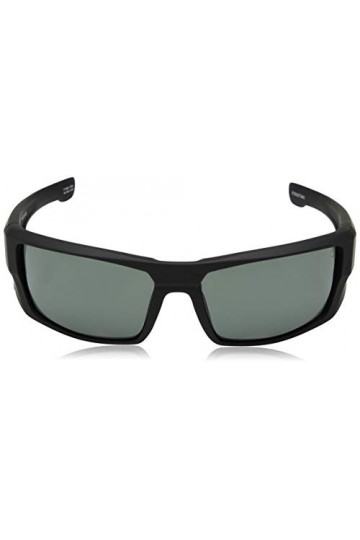 Spy Lunettes de Soleil Dirk Taille Unique Noir - Soft Matte Black-Happy Grey Green