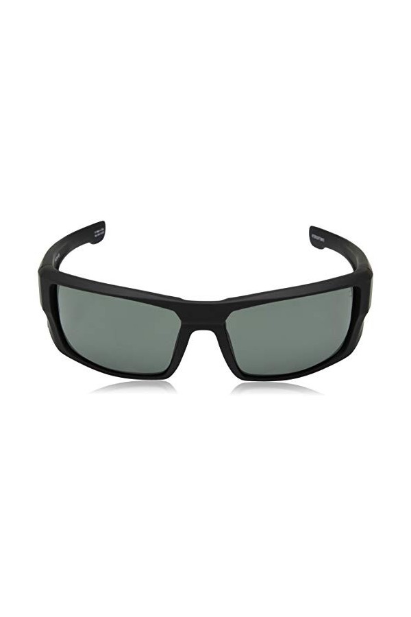 Spy Lunettes de Soleil Dirk Taille Unique Noir - Soft Matte Black-Happy Grey Green
