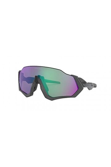 Oakley Flight Jacket Lunettes de Soleil, Argent, XL Homme