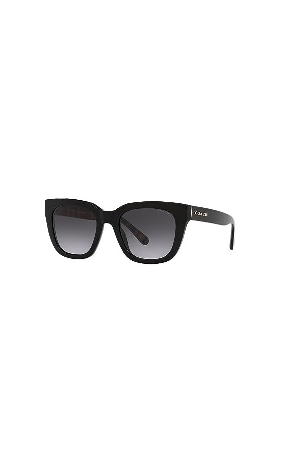 Coach Lunettes de Soleil HC 8318 Black/Grey Shaded 52/21/140 femme