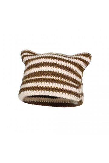 1 PièCe De Chapeau DOreille De Chat, Chapeau DHiver, Chapeau Baotou Tricoté, Bonnet Tricoté Avec Oreilles De Chat, Chapeau 