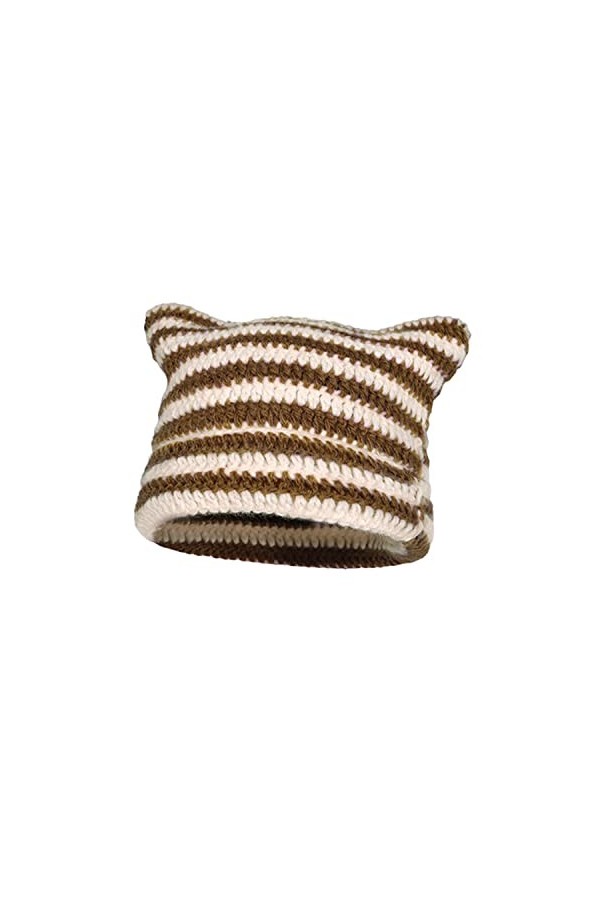 1 PièCe De Chapeau DOreille De Chat, Chapeau DHiver, Chapeau Baotou Tricoté, Bonnet Tricoté Avec Oreilles De Chat, Chapeau