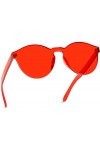 WearMe Pro – Lunettes de Soleil Colorées Monobloc Lunettes Une Pièce Rondes Super Rétro