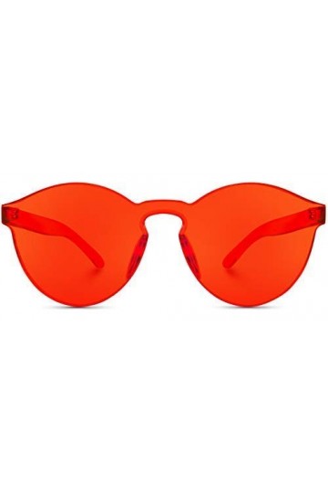 WearMe Pro – Lunettes de Soleil Colorées Monobloc Lunettes Une Pièce Rondes Super Rétro