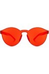WearMe Pro – Lunettes de Soleil Colorées Monobloc Lunettes Une Pièce Rondes Super Rétro