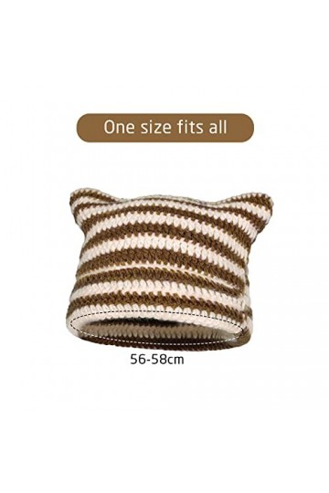 1 PièCe De Chapeau DOreille De Chat, Chapeau DHiver, Chapeau Baotou Tricoté, Bonnet Tricoté Avec Oreilles De Chat, Chapeau 