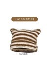 1 PièCe De Chapeau DOreille De Chat, Chapeau DHiver, Chapeau Baotou Tricoté, Bonnet Tricoté Avec Oreilles De Chat, Chapeau