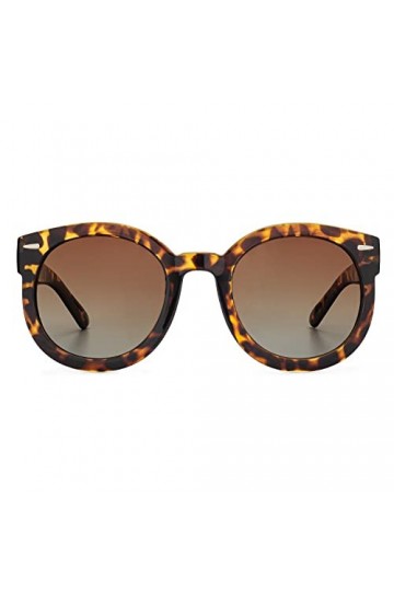 grinderPUNCH Lunettes de soleil surdimensionnées pour femmes Round Circle Oversized Mod Fashion Tortoise