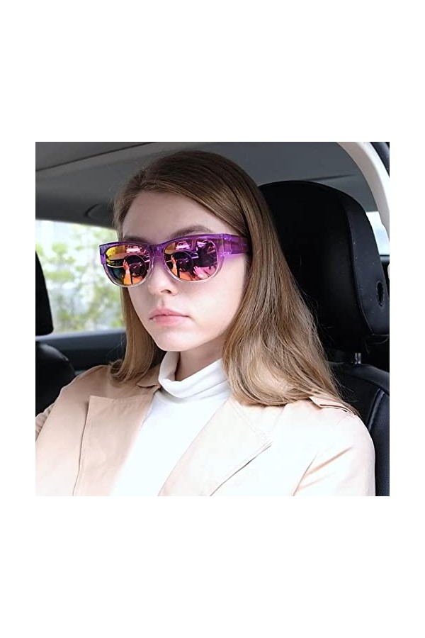 SHEEN KELLY Sur Lunette de Soleil Polarisé Femmes Mode Ovale sadapter sur les lunettes Goggles du Conducteur de lœil de cha