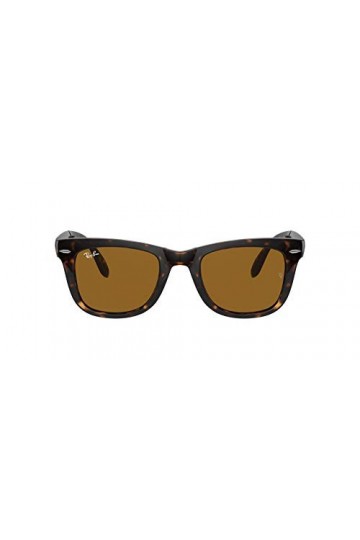 Ray-Ban Folding Wayfarer Montures de Lunettes, Light Havana/Verres Tempered Glass Brown, 50 mm Homme