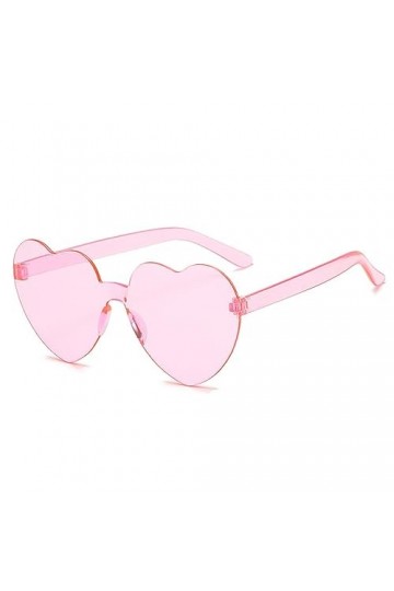 JITNGA 1 Pièce Lunettes De Soleil Hippie En Forme De Cœur Sans Monture Candy Lunettes De Soleil Transparentes Rétro Hippie Co