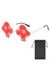 MEMOFYND 1 pièces de lunettes de soleil champignon sans monture, 1 sac de rangement, lunettes de fête Rave, lunettes de solei