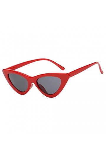 Sharplace Eye Cat Sunglasses Lunettes De Soleil Lentille Coloré Vintage Plastique Plage Voyage - Gris rouge, Taille unique