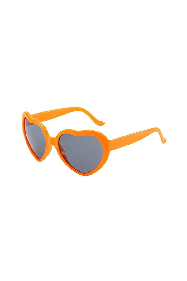 tinysiry Lunettes de soleil en forme de cœur pour dame, adorables lunettes de soleil rétro en forme de cœur pour voyager, lun