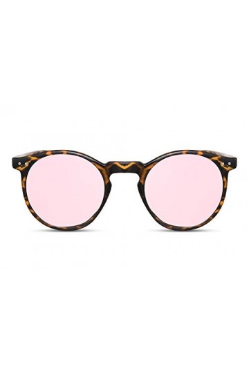 Cheapass Lunettes de Soleil Rondes Noires Bleues UV400 Vintage Rétro Femmes Hommes