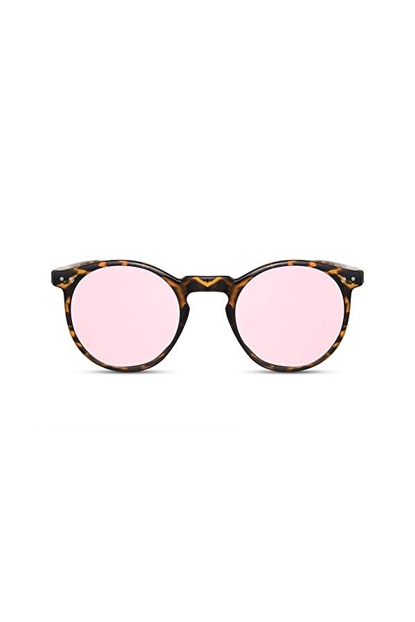 Cheapass Lunettes de Soleil Rondes Noires Bleues UV400 Vintage Rétro Femmes Hommes